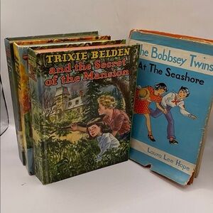 Trixie Belden Bobbsey Twins Vintage 1960s Hardcover Book Bundle Four YA Novels